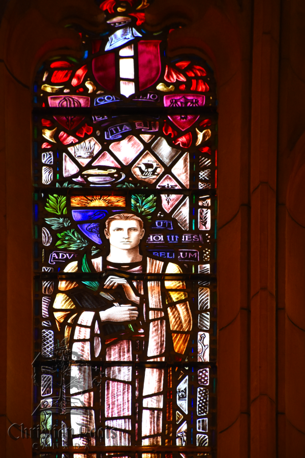 East Window: Latin Warning on War