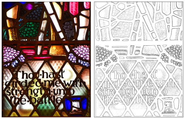 25 Scripture Colouring Pages - East Window #4 (Psalm 18:39)